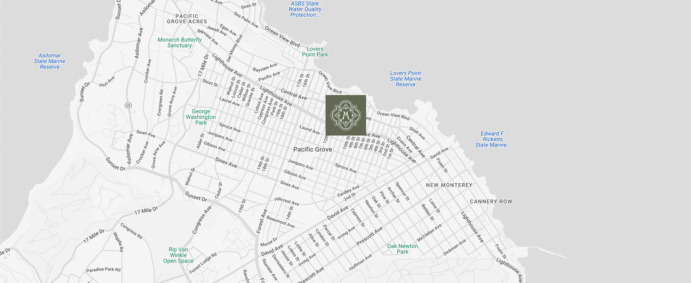 Kimpton Mirador area map