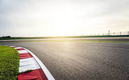 close up of car race track